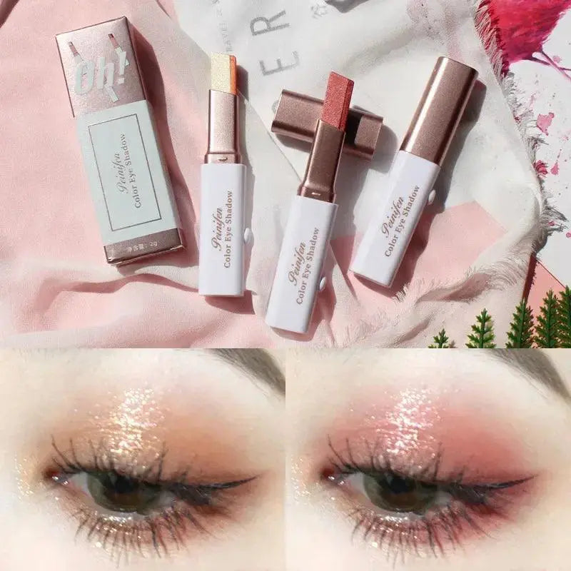 Shimmer Eyeshadow Pencil Waterproof Bicolor Glitter Tool