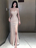 Shimmering Backless Sequin Dress: Sparkle with Sophistication