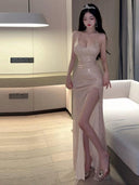 Shimmering Backless Sequin Dress: Sparkle with Sophistication