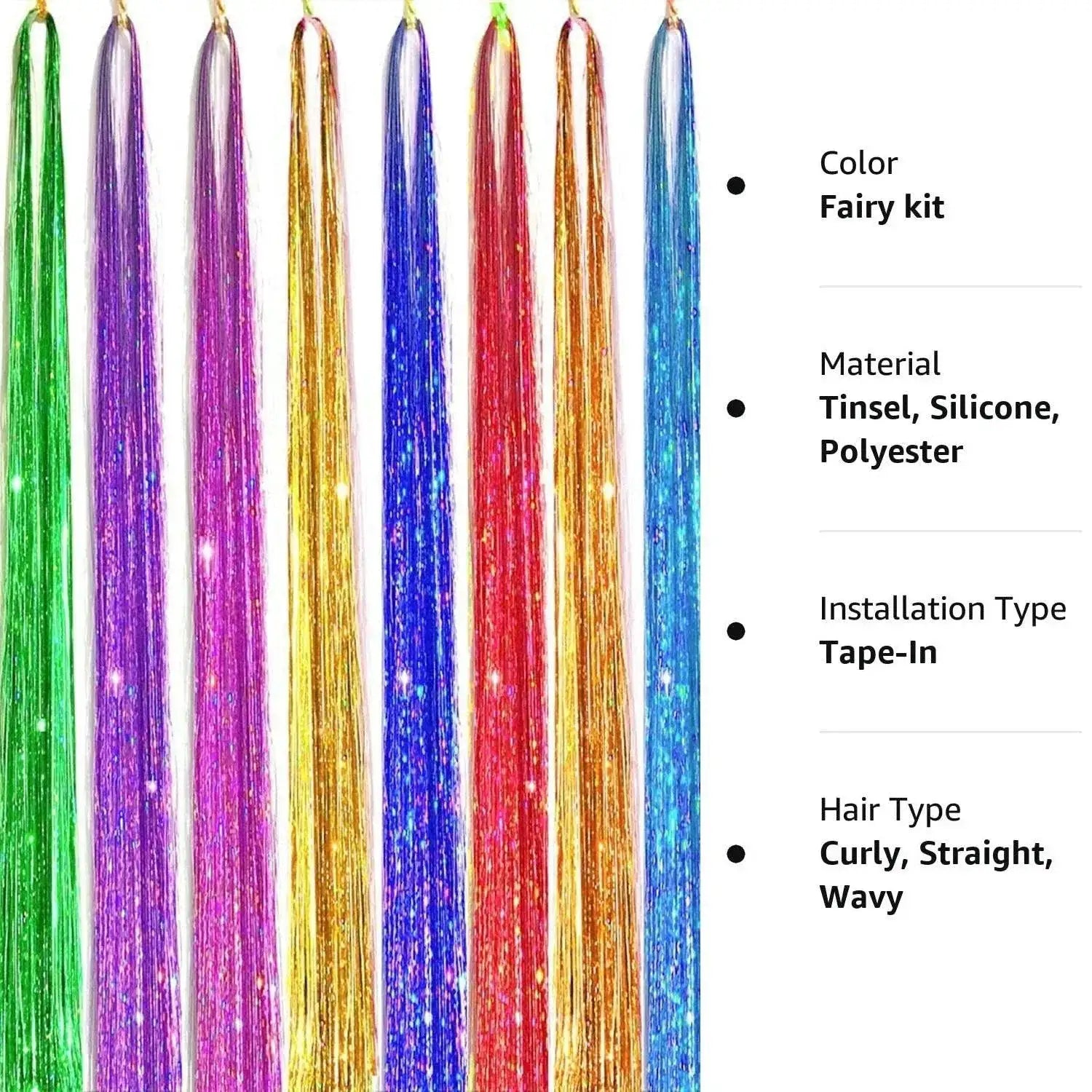Shimmering Boho Hair Tinsel Extensions for Radiant Style