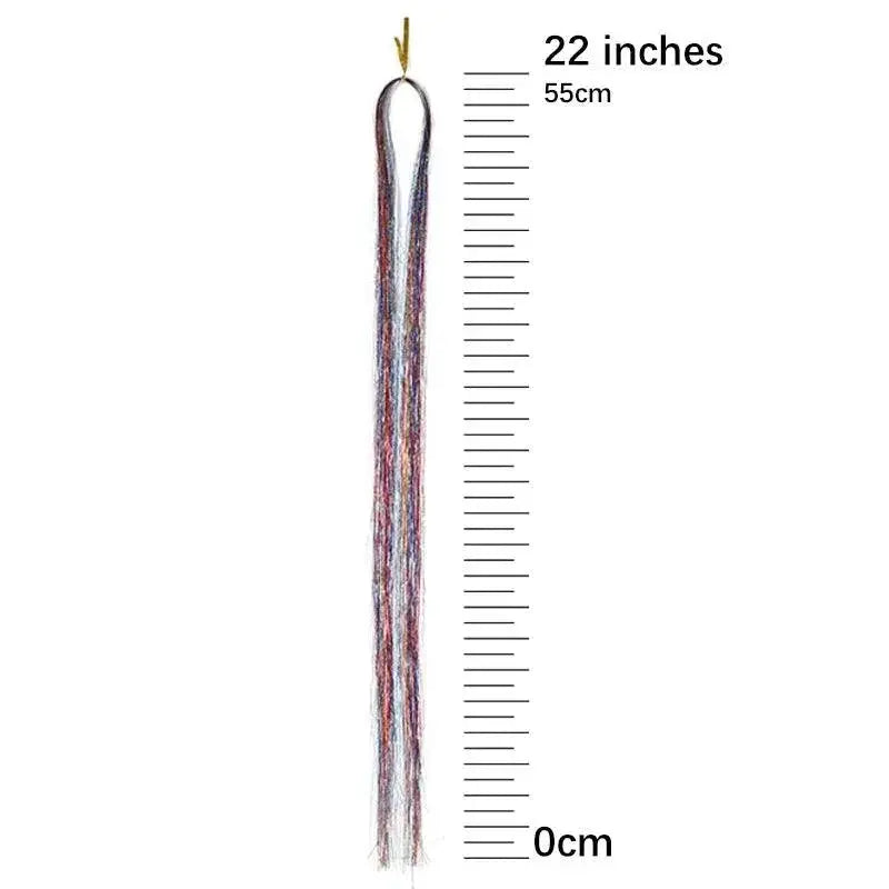 Shimmering Boho Hair Tinsel Extensions for Radiant Style
