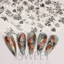 Shimmering Celestial Nail Art Decals Kit For Elegant Designs