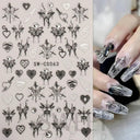 Shimmering Celestial Nail Art Decals Kit For Elegant Designs