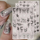 Shimmering Celestial Nail Art Decals Kit For Elegant Designs