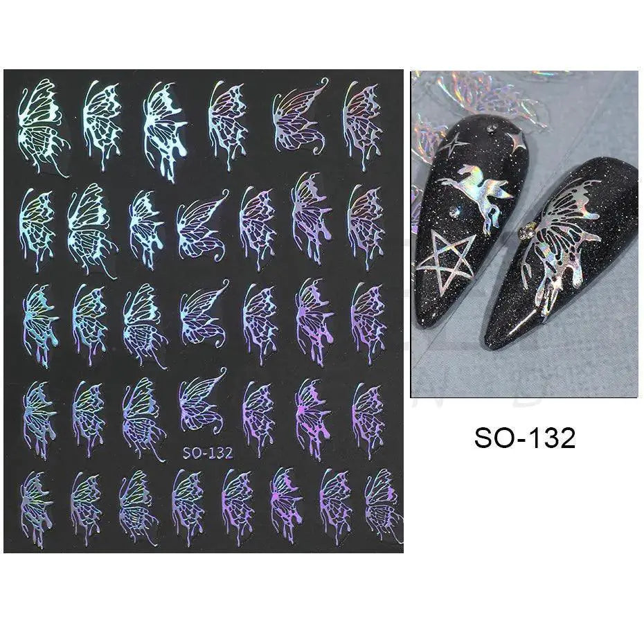 Nail Art Decals Kit for Beginners Shine — JO-2251 Silver