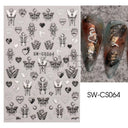 Shimmering Celestial Nail Art Decals Kit for Elegant Designs