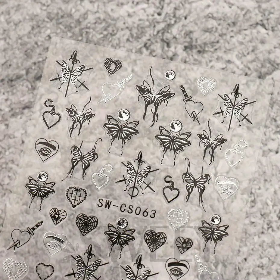 Shimmering Celestial Nail Art Decals Kit For Elegant Designs