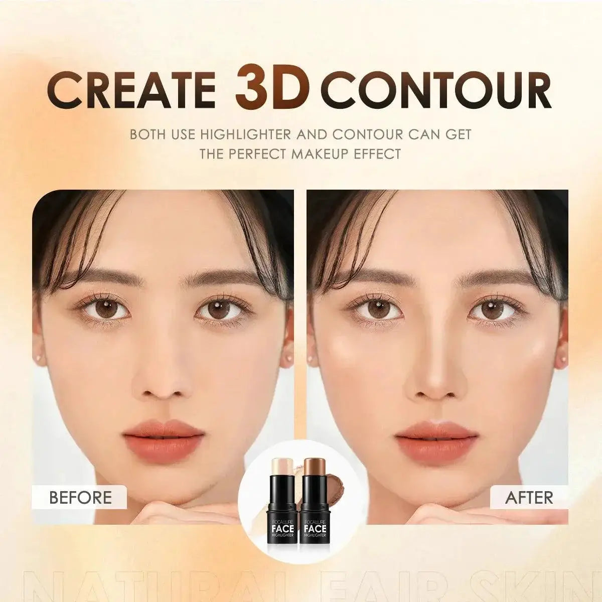 Shimmering Face Contour Stick Radiant Bronzer Highlighter