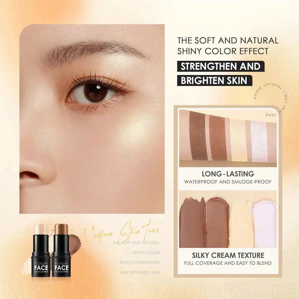 Shimmering Face Contour Stick Radiant Bronzer Highlighter