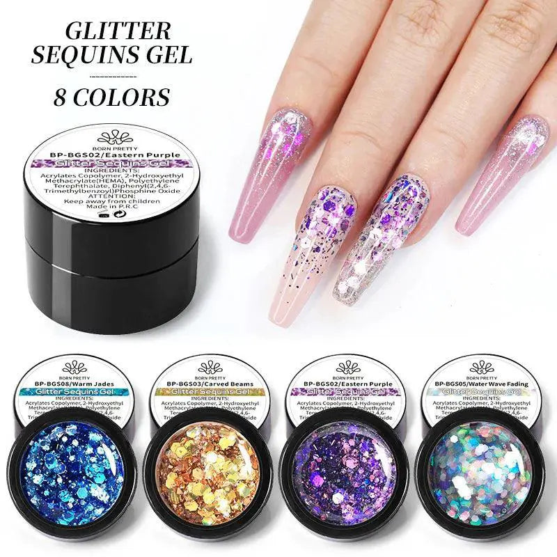 Shimmering Glitter Gel Nail Polish Kit for DIY Art Varnish