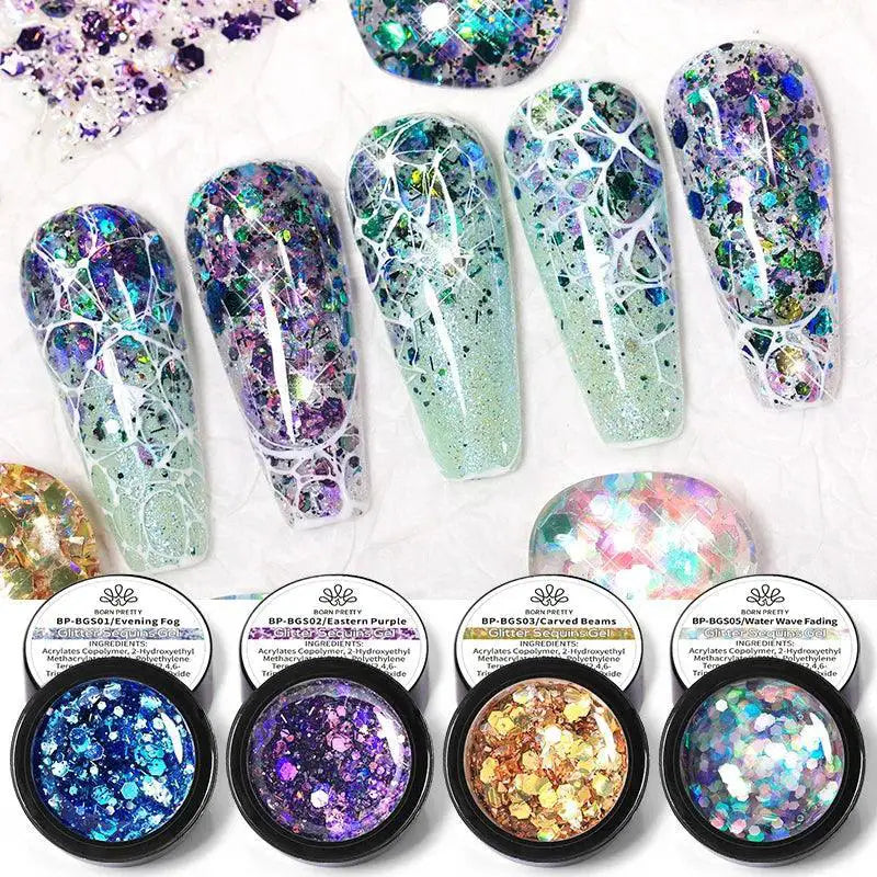 Shimmering Glitter Gel Nail Polish Kit for DIY Art Varnish