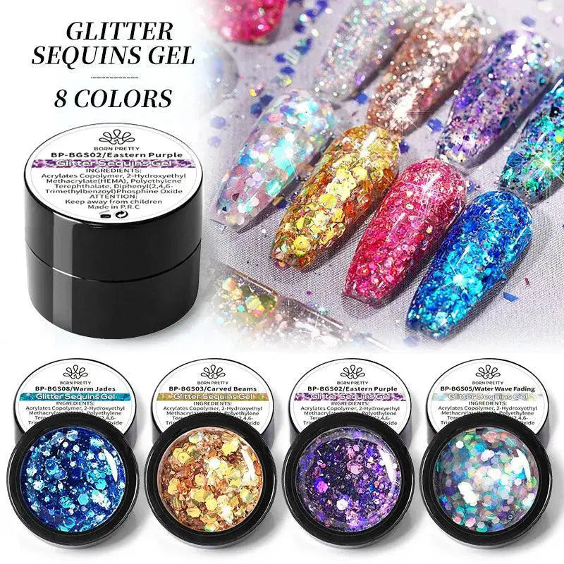 Shimmering Glitter Gel Nail Polish Kit for DIY Art Varnish