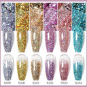 Shimmering Glitter UV Gel Nail Polish Summer Glow Essential