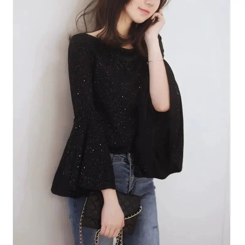Shimmering Sequin Embellished T Shirt Holiday Style