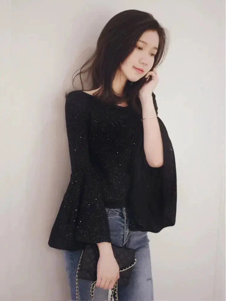 Shimmering Sequin Embellished T Shirt Holiday Style