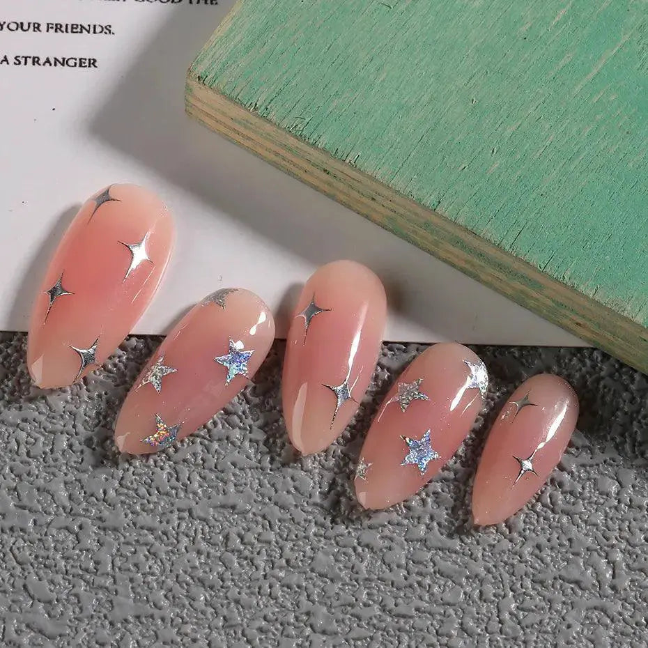 Shimmering Starlight 3D Nail Stickers Chic Adhesive Decor
