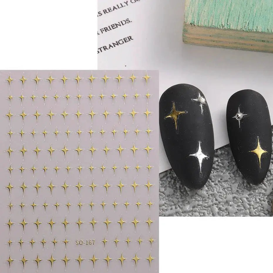 Shimmering Starlight Nail Stickers Chic Adhesive Decor — product view 10