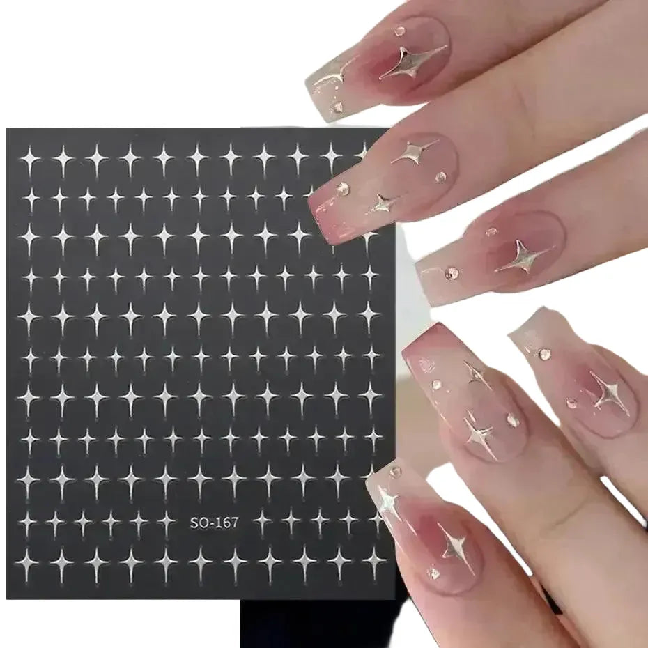 Shimmering Starlight Nail Stickers Chic Adhesive Decor — product view 1