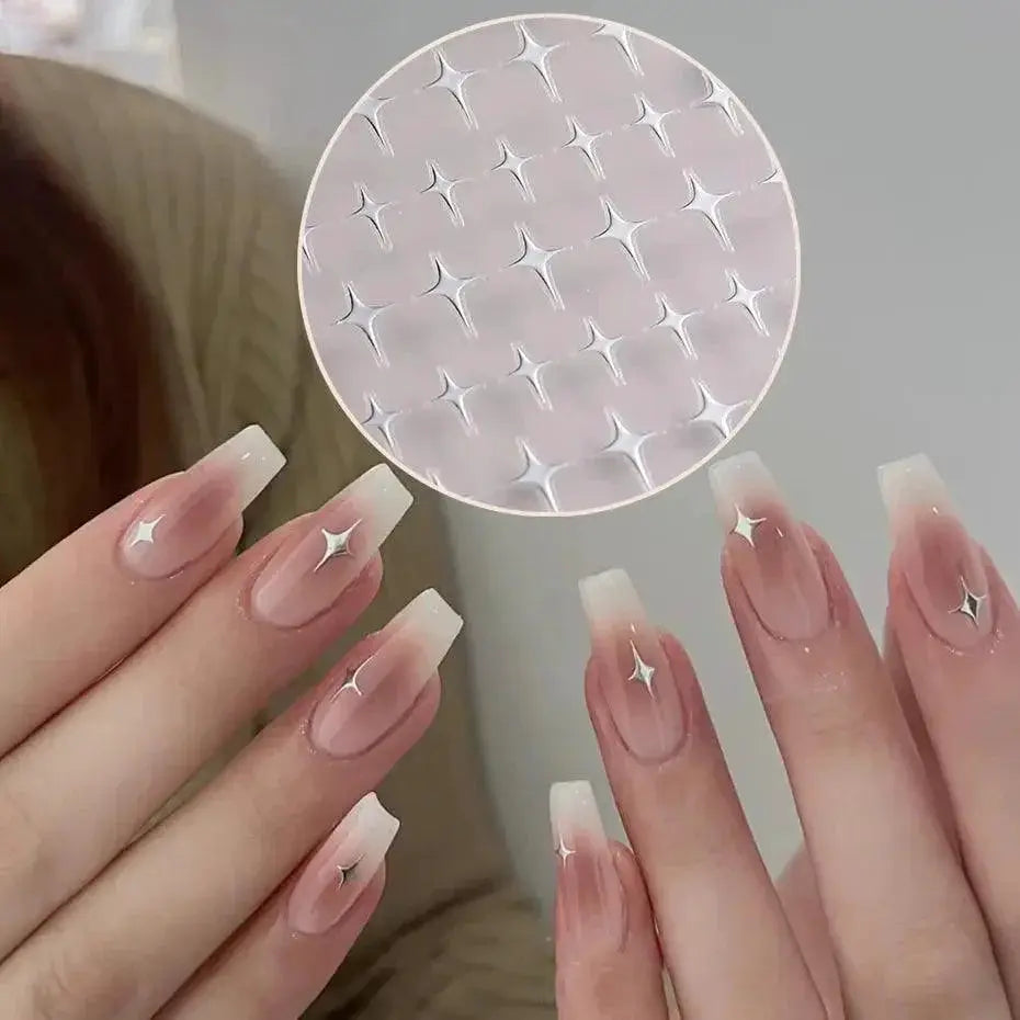 Shimmering Starlight 3D Nail Stickers Chic Adhesive Decor
