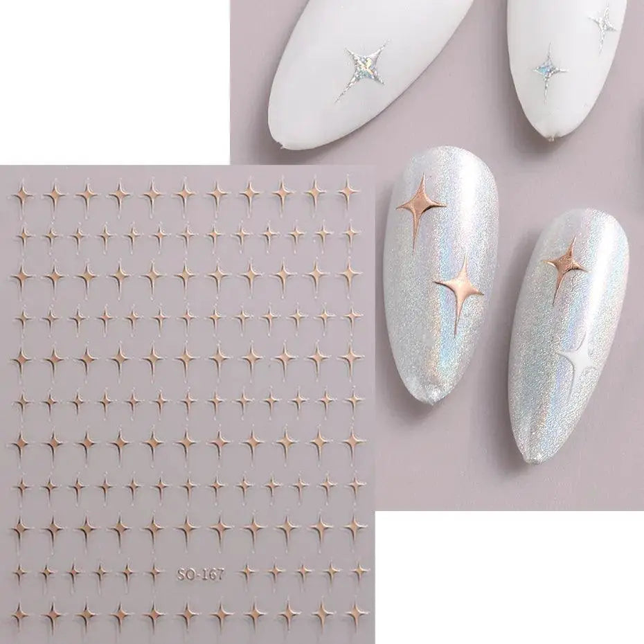 Shimmering Starlight Nail Stickers Chic Adhesive Decor — product view 12