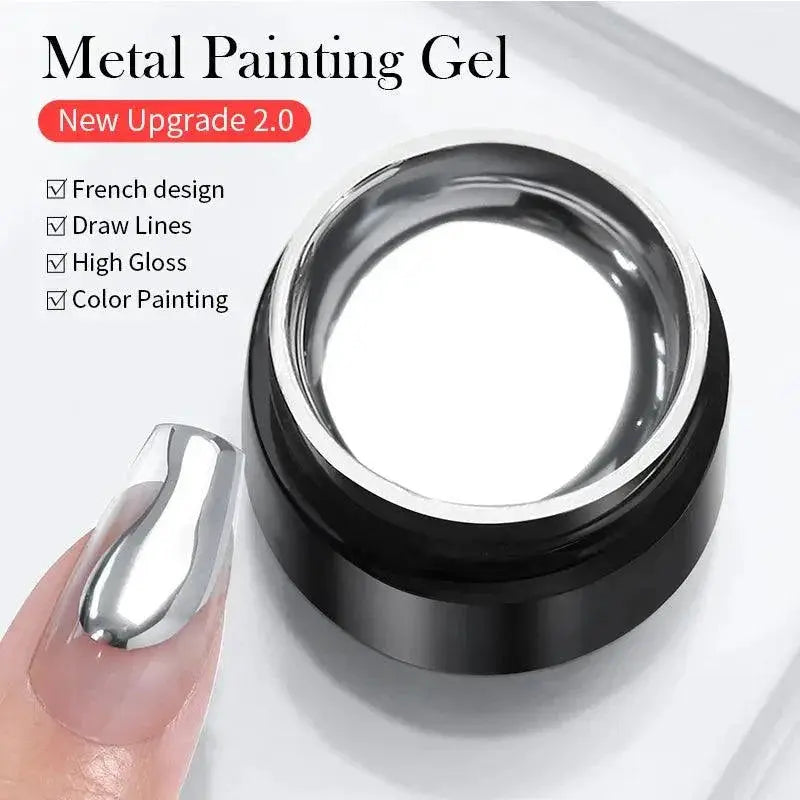Shiny Glitter Gel Nail Polish Luxe Metallic Nail Art 5ml