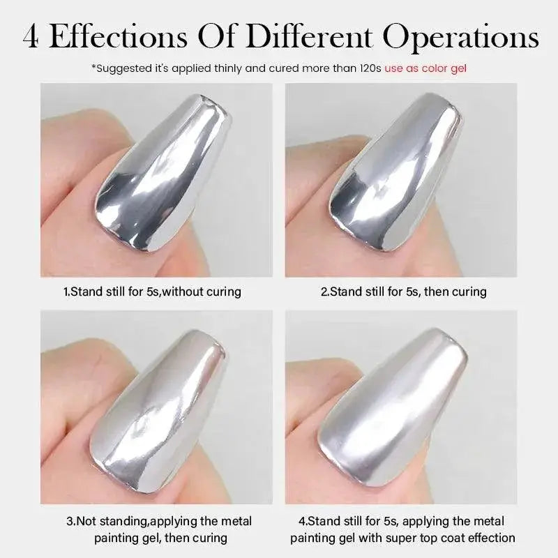 Shiny Glitter Gel Nail Polish Luxe Metallic Nail Art 5ml