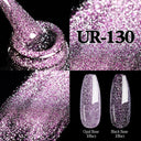 Shiny Pink Red Gel Nail Polish Reflective Long-Lasting Glamour