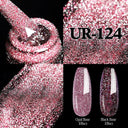 Shiny Pink Red Gel Nail Polish Reflective Long-Lasting Glamour