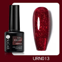Shiny Pink Red Gel Nail Polish Reflective Long-Lasting Glamour