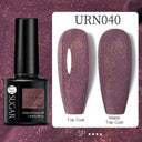 Shiny Pink Red Gel Nail Polish Reflective Long-Lasting Glamour