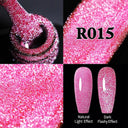 Shiny Pink Red Gel Nail Polish Reflective Long-Lasting Glamour