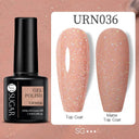 Shiny Pink Red Gel Nail Polish Reflective Long-Lasting Glamour