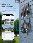 Dual-Lens Solar Security Camera for Homes