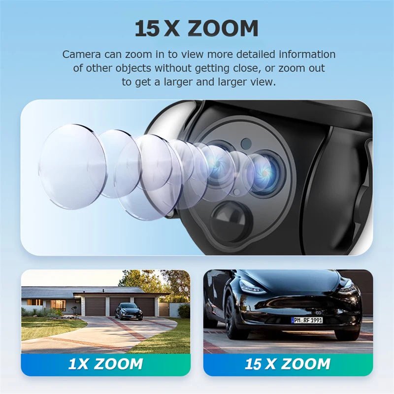 Shiwojia 4K 8MP Solar Camera - Outdoor Security With Humanoid Tracking And Power