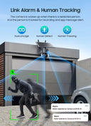 Dual-Lens Solar Security Camera for Homes