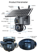 Dual-Lens Solar Security Camera for Homes