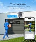 Dual-Lens Solar Security Camera for Homes