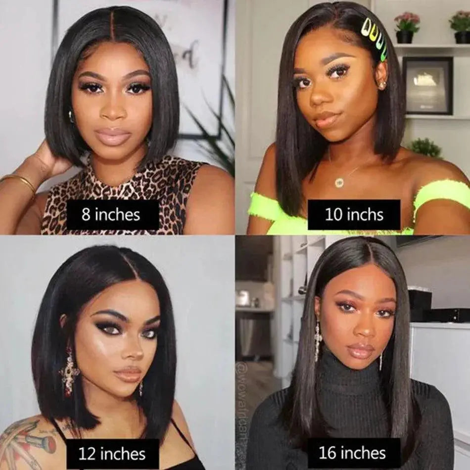 Short Bob Wig With Brazilian Hair Lace Front Quality