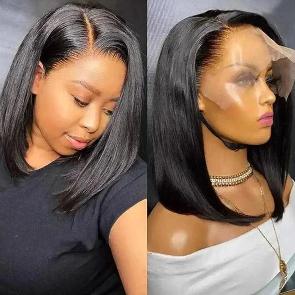 Short Bob Wig With Brazilian Hair Lace Front Quality