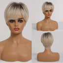 Short Dark Brown Pixie Wig Stylish Layered Hairpiece