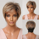 Short Dark Brown Pixie Wig Stylish Layered Hairpiece