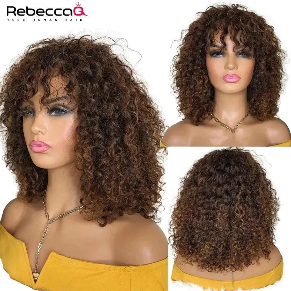 Short Honey Blonde Curly Bob Wig Chic Sophisticated Style