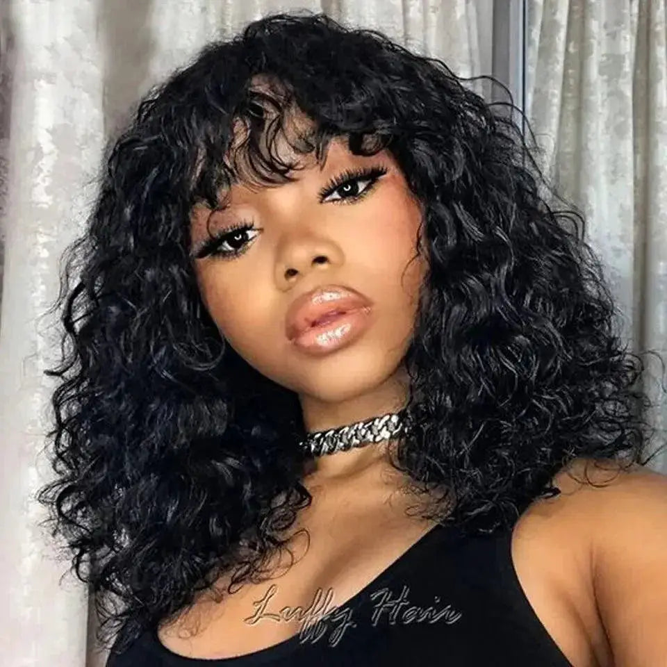 Short Honey Blonde Curly Bob Wig Chic Sophisticated Style