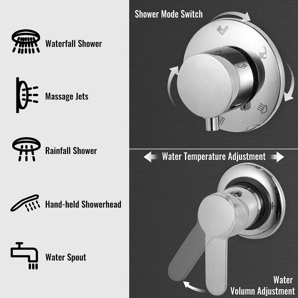 Shower Panel System for Home Spa Jets — product view 18