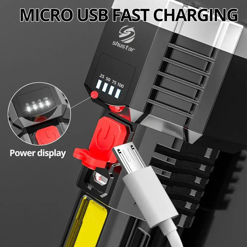 Shustar S141 LED Flashlight Powerful Rechargeable Torch