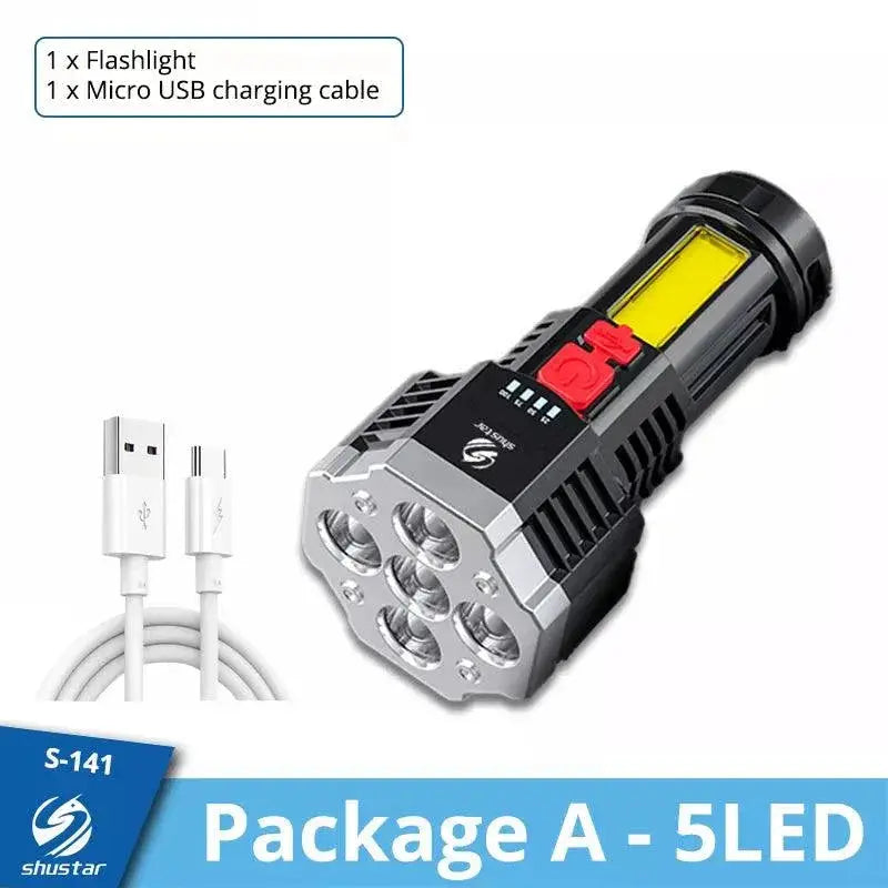 Shustar S141 LED Flashlight Powerful Rechargeable Torch