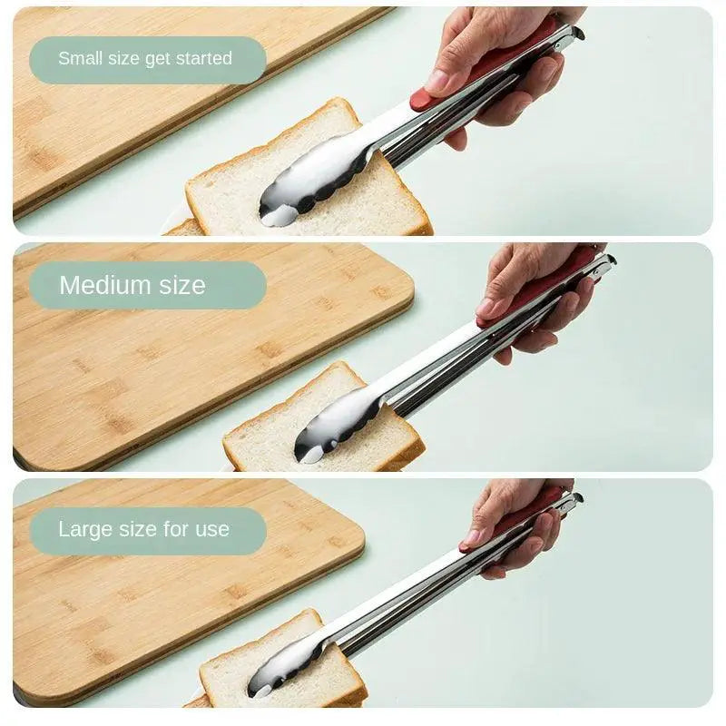 Silicone BBQ Tongs With Stainless Steel Grip For Grilling