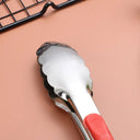 Silicone BBQ Tongs with Stainless Steel Grip for Grilling