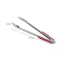Silicone BBQ Tongs with Stainless Steel Grip for Grilling