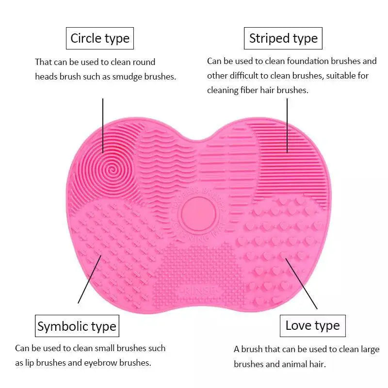 Silicone Brush Cleaner Pad for Gentle Makeup Tool Care